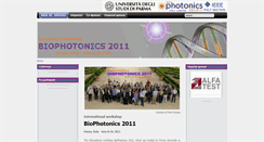 Desktop Screenshot of biophotonics.tlc.unipr.it